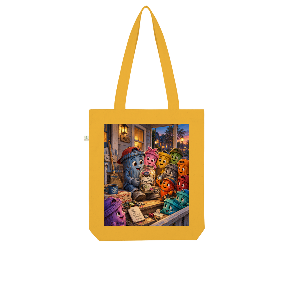 Trash Can Row Organic Tote Bag