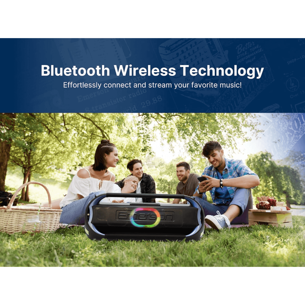 Emerson Triad Grip XL Portable Bluetooth LED Party Speaker