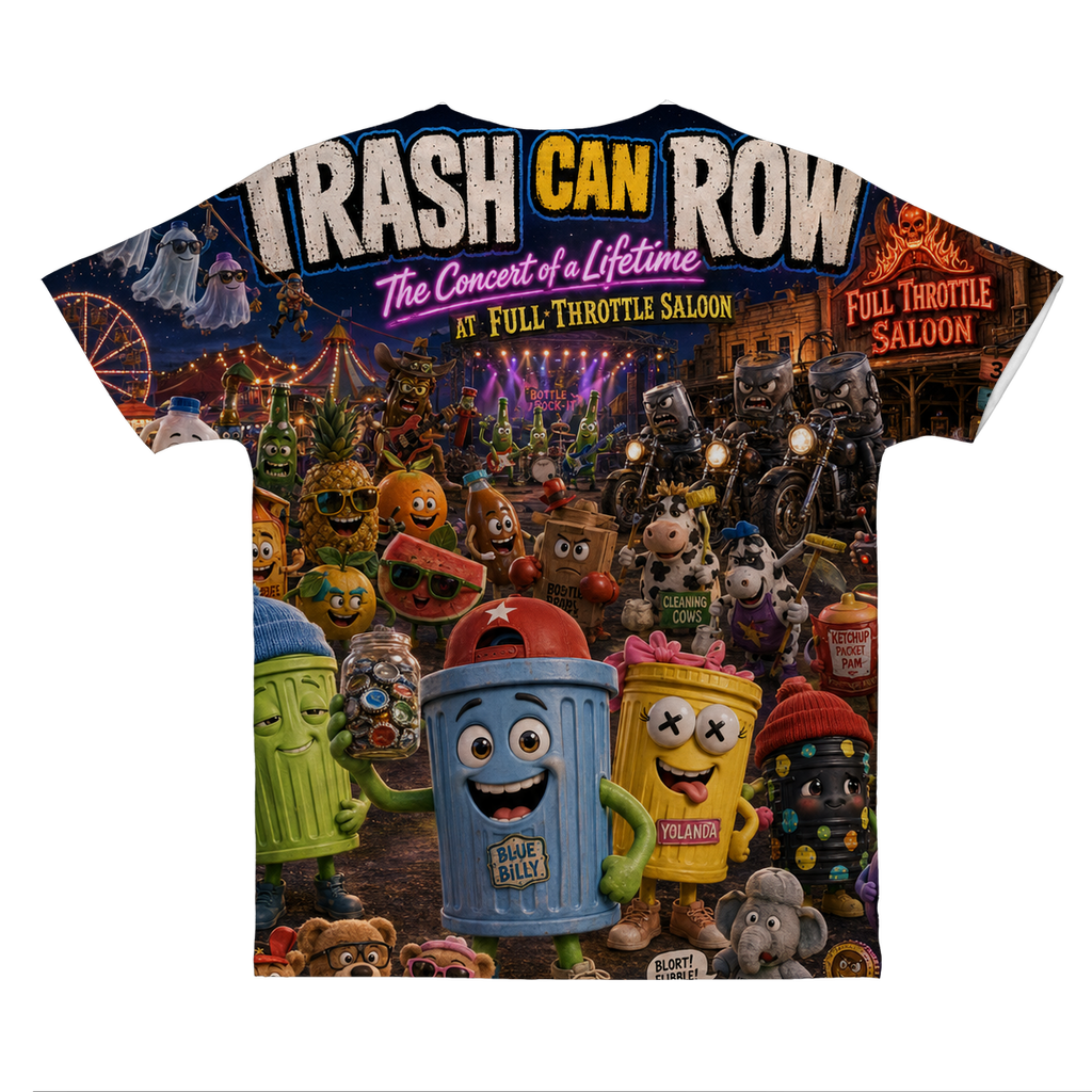 Trash Can Row: Concert for a Lifetime – Classic Sublimation Adult T-Shirt