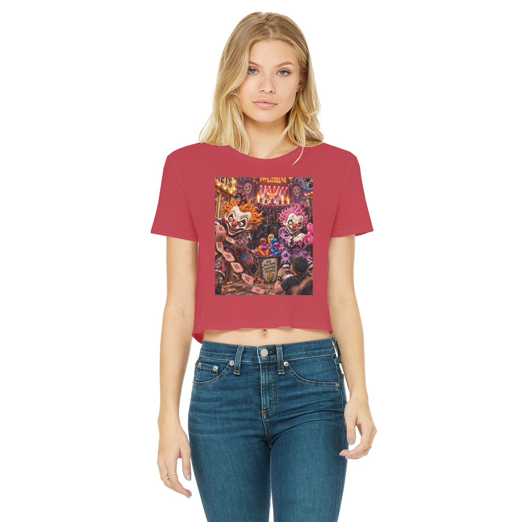 The Last Laugh Society Classic Women's Cropped Raw Edge T-Shirt