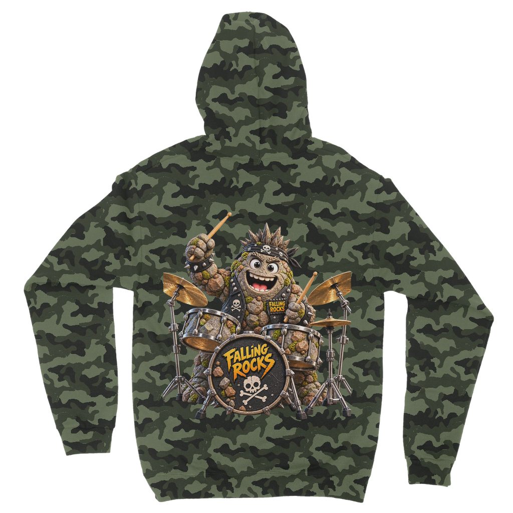 Falling Rocks COllection Camouflage Adult Hoodie