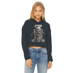 ANGRY CAN MAN 3.0 Ladies Cropped Raw Edge Hoodie