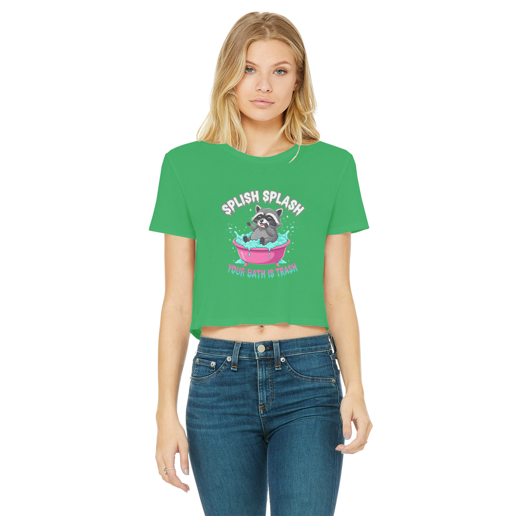 AOC Classic Women's Cropped Raw Edge T-Shirt