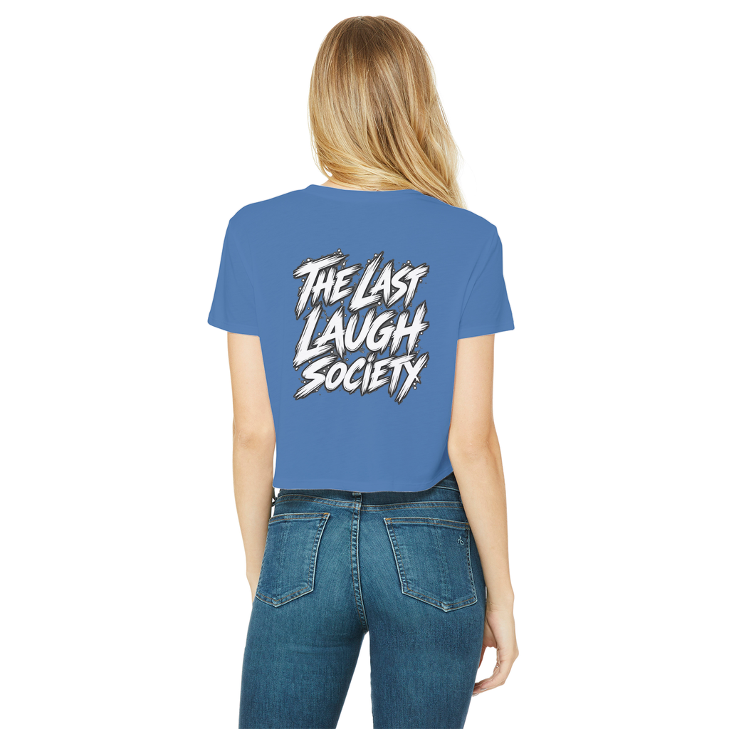 The Last Laugh Society Classic Women's Cropped Raw Edge T-Shirt