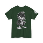 Monochrome Rebel Duck Character Back Graphic Tee