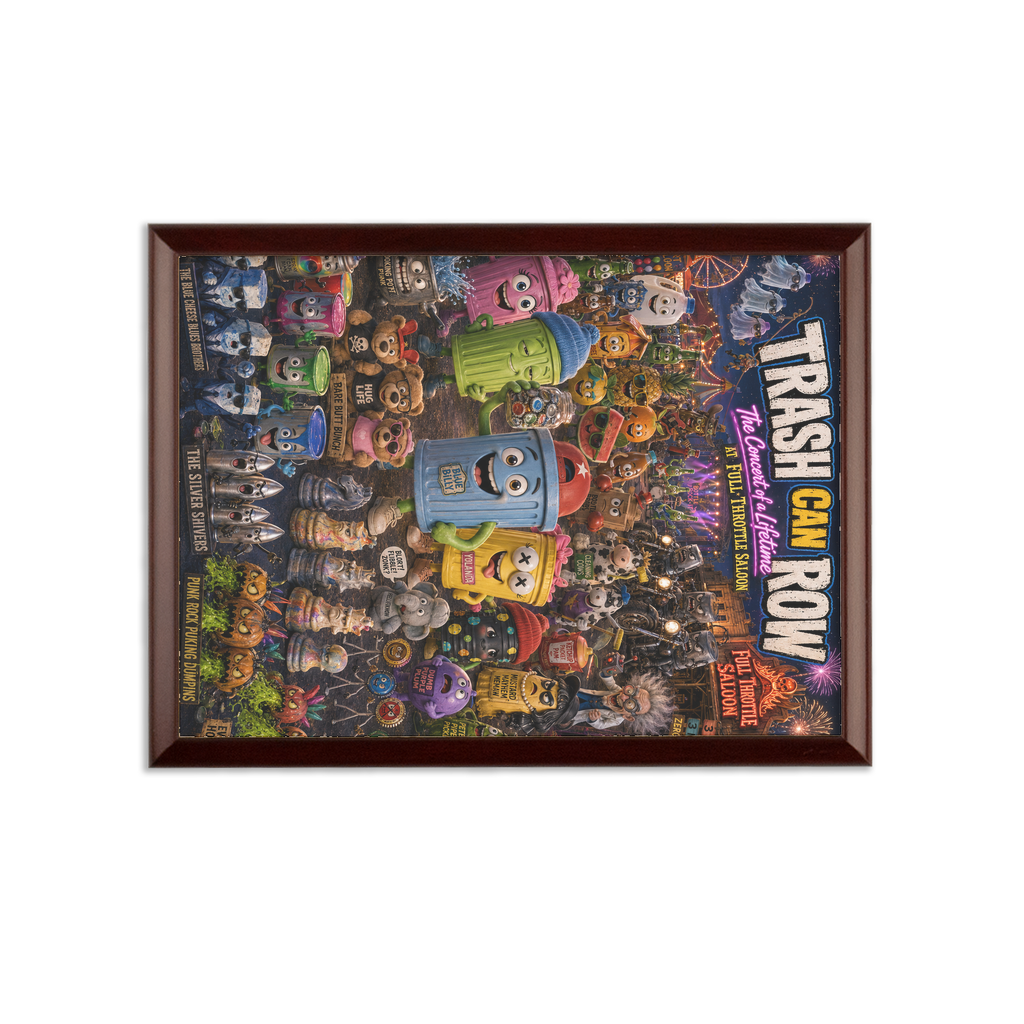 Trash Can Row: Concert for a Lifetime – Sublimation Wall Plaque