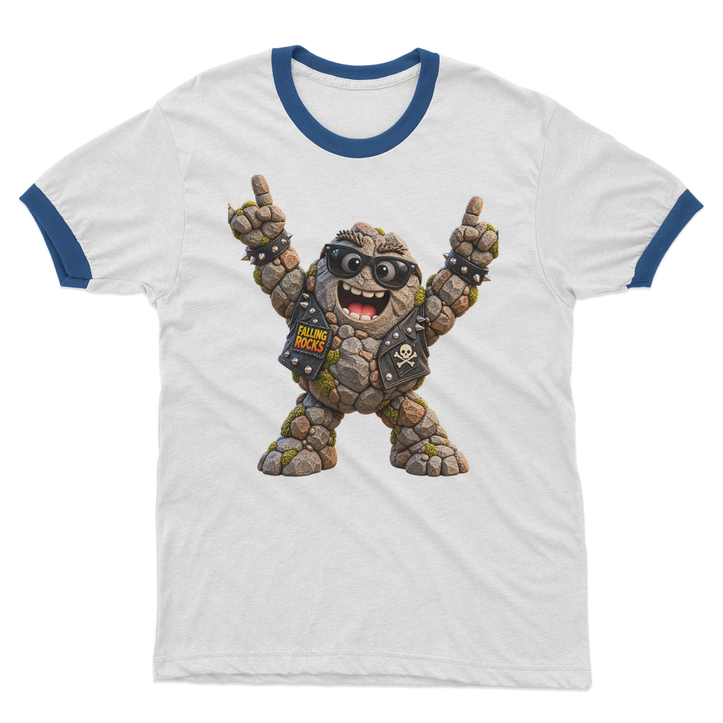 Falling Rocks COllection Adult Ringer T-Shirt