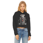 ANGRY CAN MAN 3.0 Ladies Cropped Raw Edge Hoodie