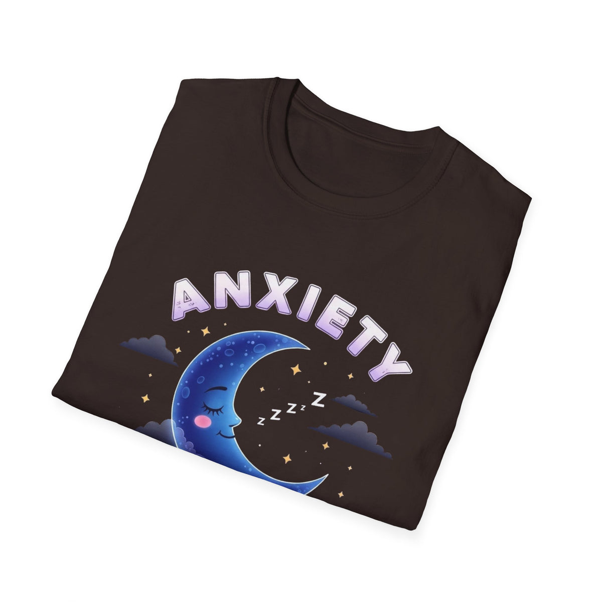 Anxiety Moon T-Shirt — 'Sleep Tight' Cute Moon & Stars Relaxation Tee
