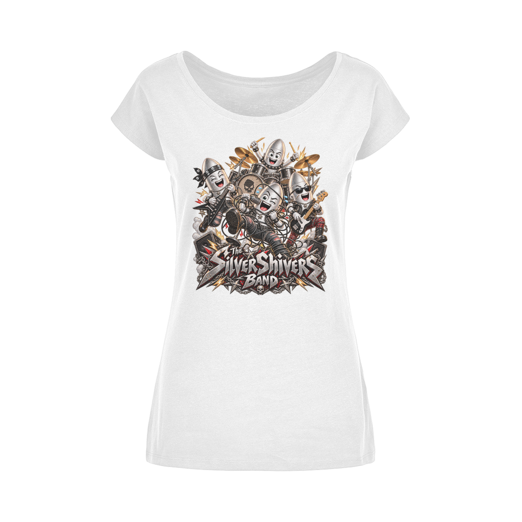 The Silver Shivers Band Wide Neck Womens T-Shirt XS-5XL