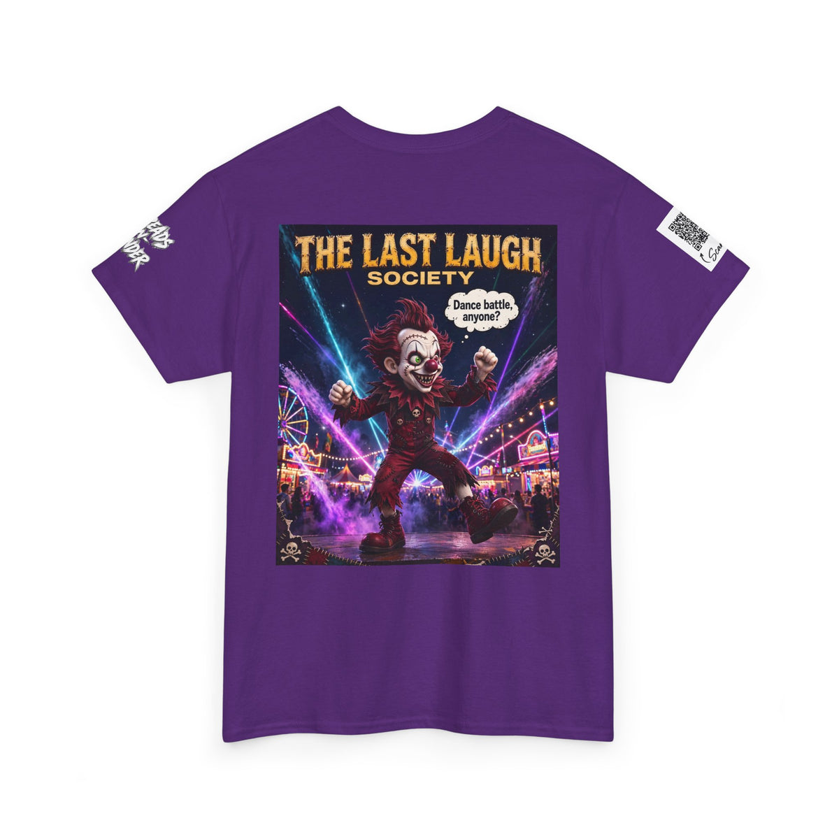 The Last Laugh Society Tee #107 — Carnival Clown Horror Graphic T-Shirt