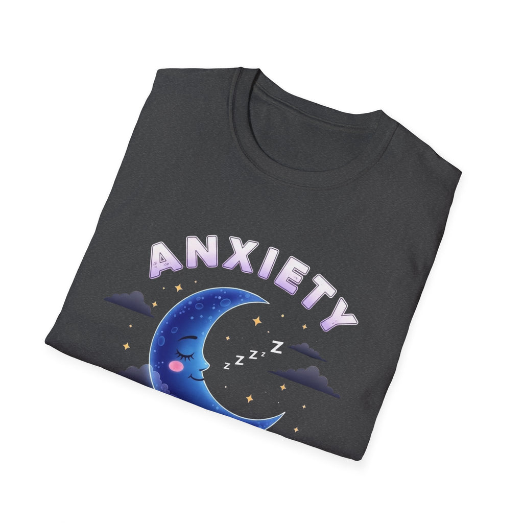 Anxiety Moon T-Shirt — 'Sleep Tight' Cute Moon & Stars Relaxation Tee