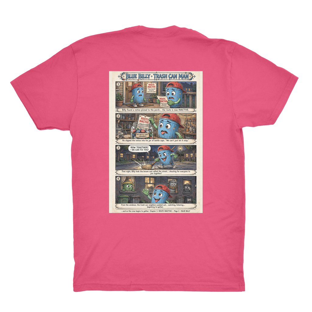 Trash Can Row Organic Adult T-Shirt