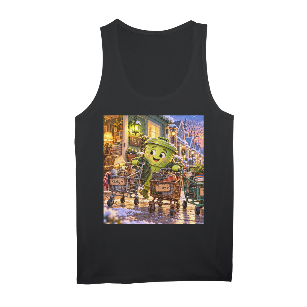 Trash Can Row Organic Jersey Unisex Tank Top