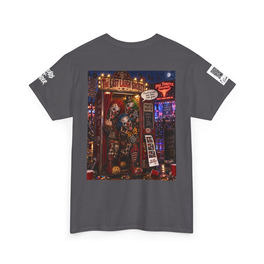The Last Laugh Society Tee #145 — Carnival Clown Horror Graphic T-Shirt