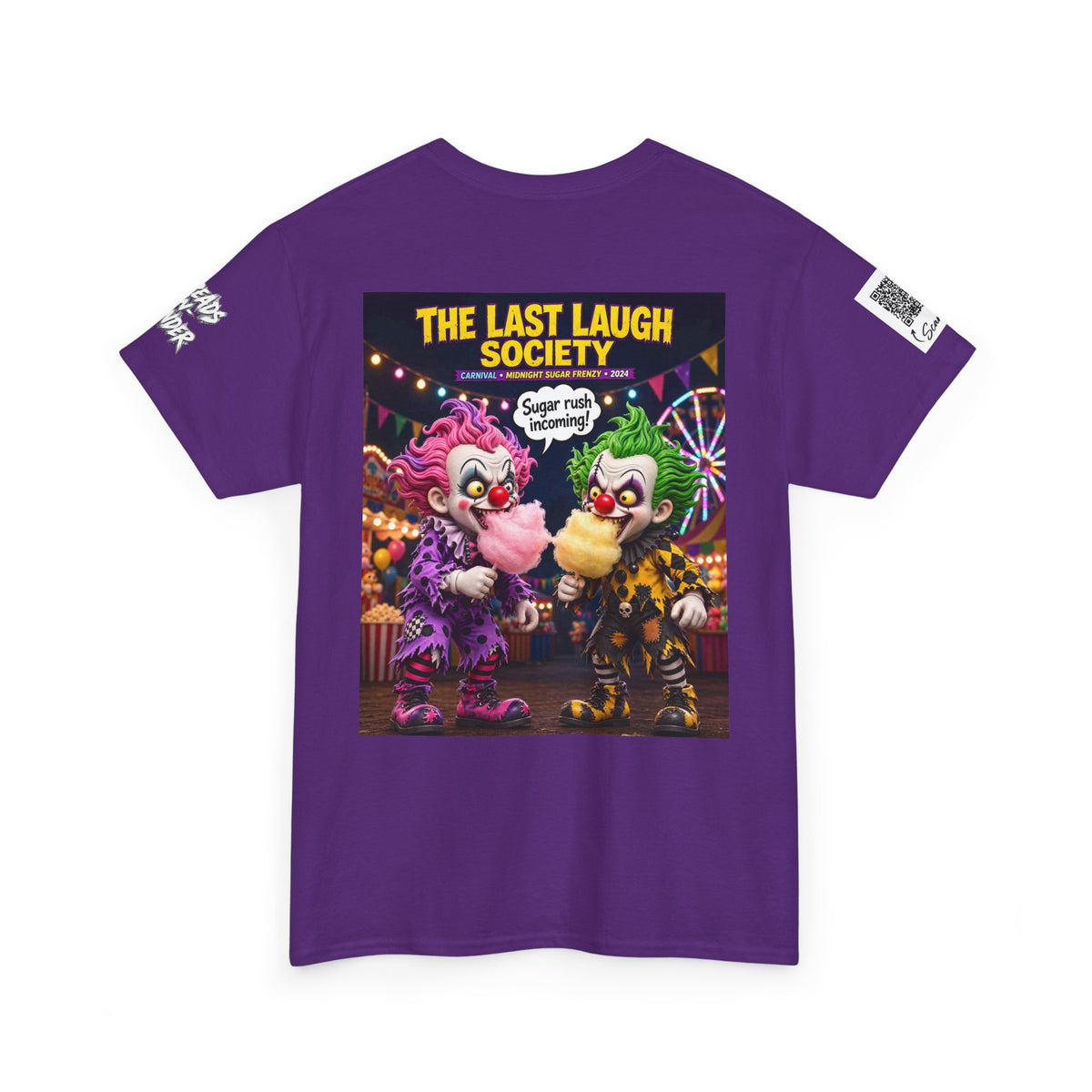The Last Laugh Society Tee #129 — Carnival Clown Horror Graphic T-Shirt