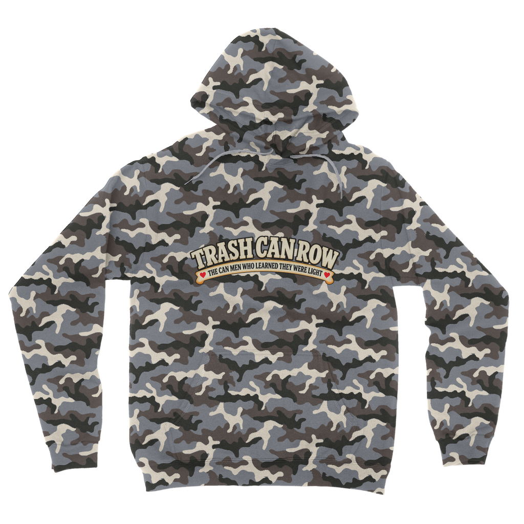 Trash Can Row Camouflage Adult Hoodie