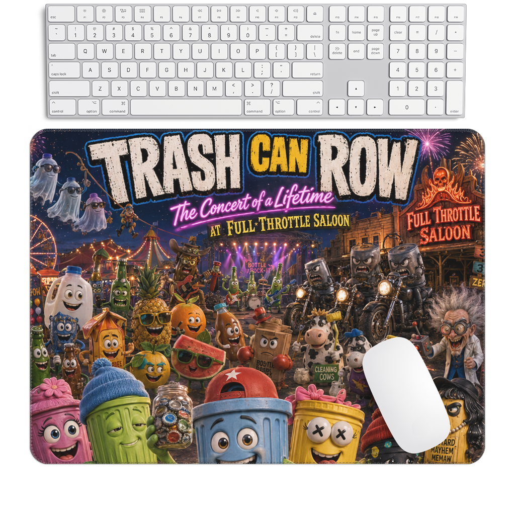 Trash Can Row CONCERT FOR A LIFETIME Large Gaming Pad