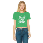 Falling Rocks COllection Classic Women's Cropped Raw Edge T-Shirt