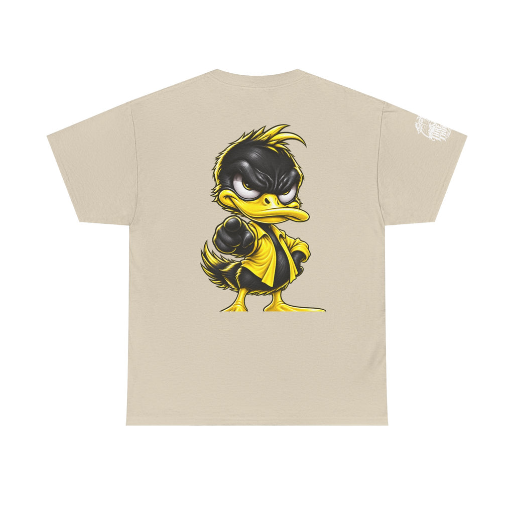 Yellow Rebel Duck Character Back Graphic Tee