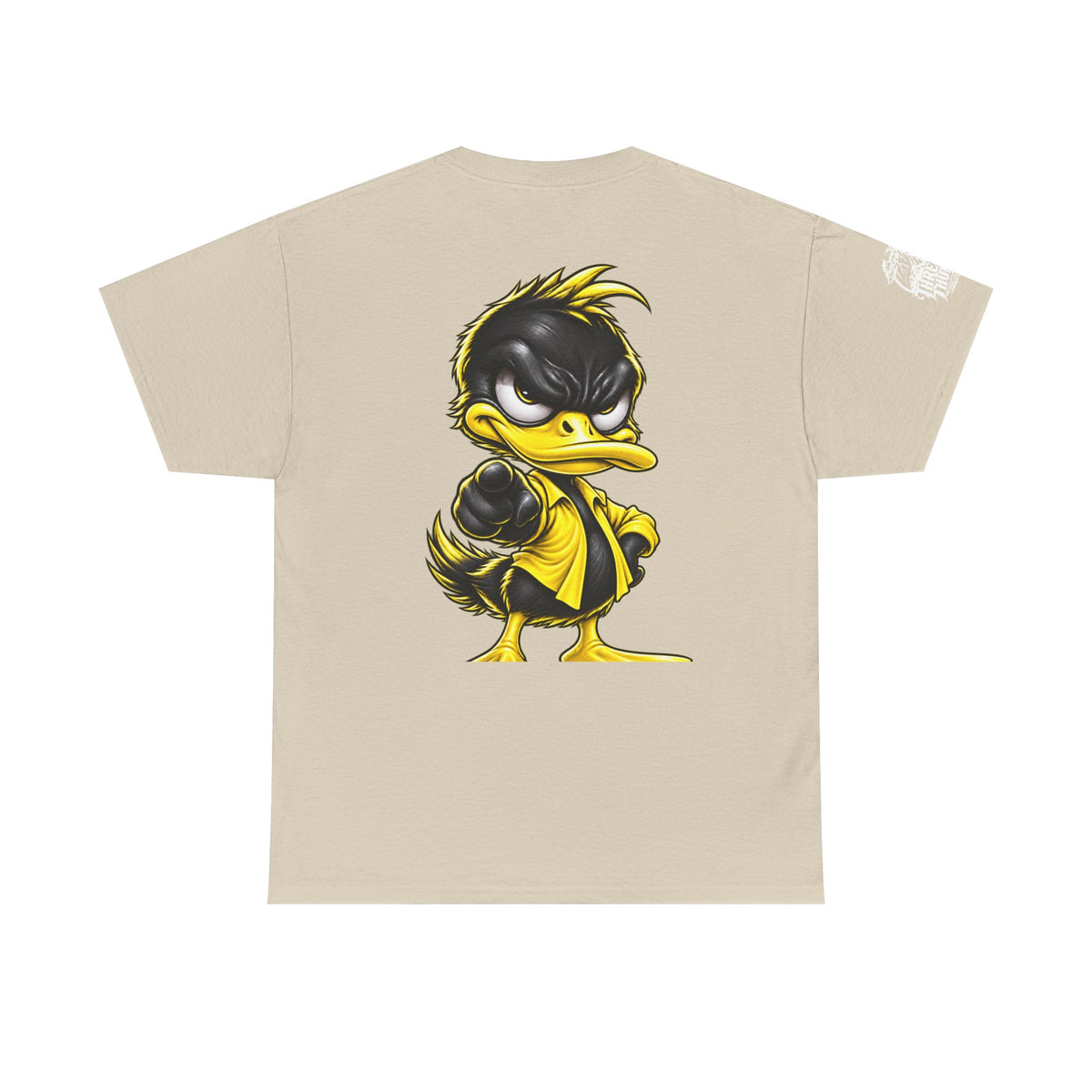 Yellow Rebel Duck Character Back Graphic Tee