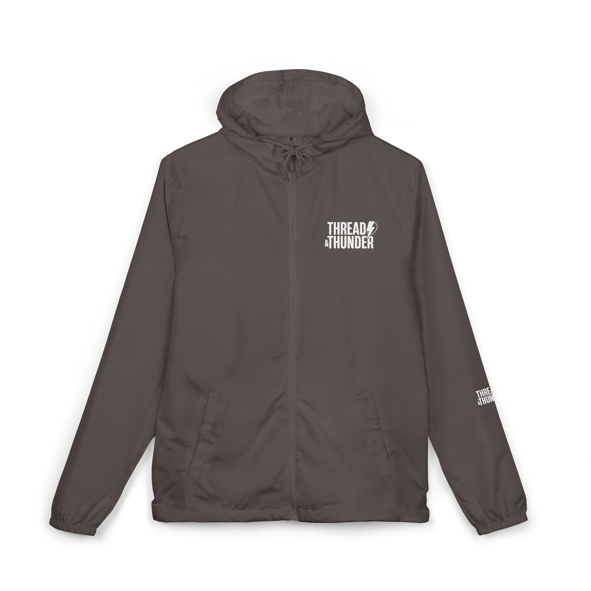 Windbreaker Jacket — '2nd Amendment: Unvaccinated Conservative' Patriotic Rifle Design