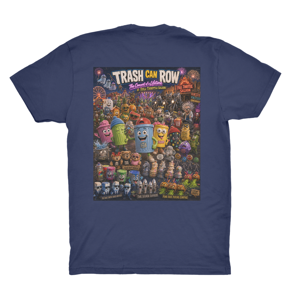 Trash Can Row CONCERT FOR A LIFETIME Organic Adult T-Shirt