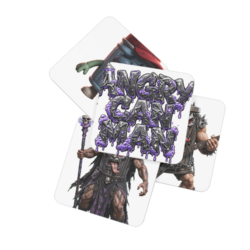 ANGRY CAN MAN 3.0 Hardboard Coaster Set of 4