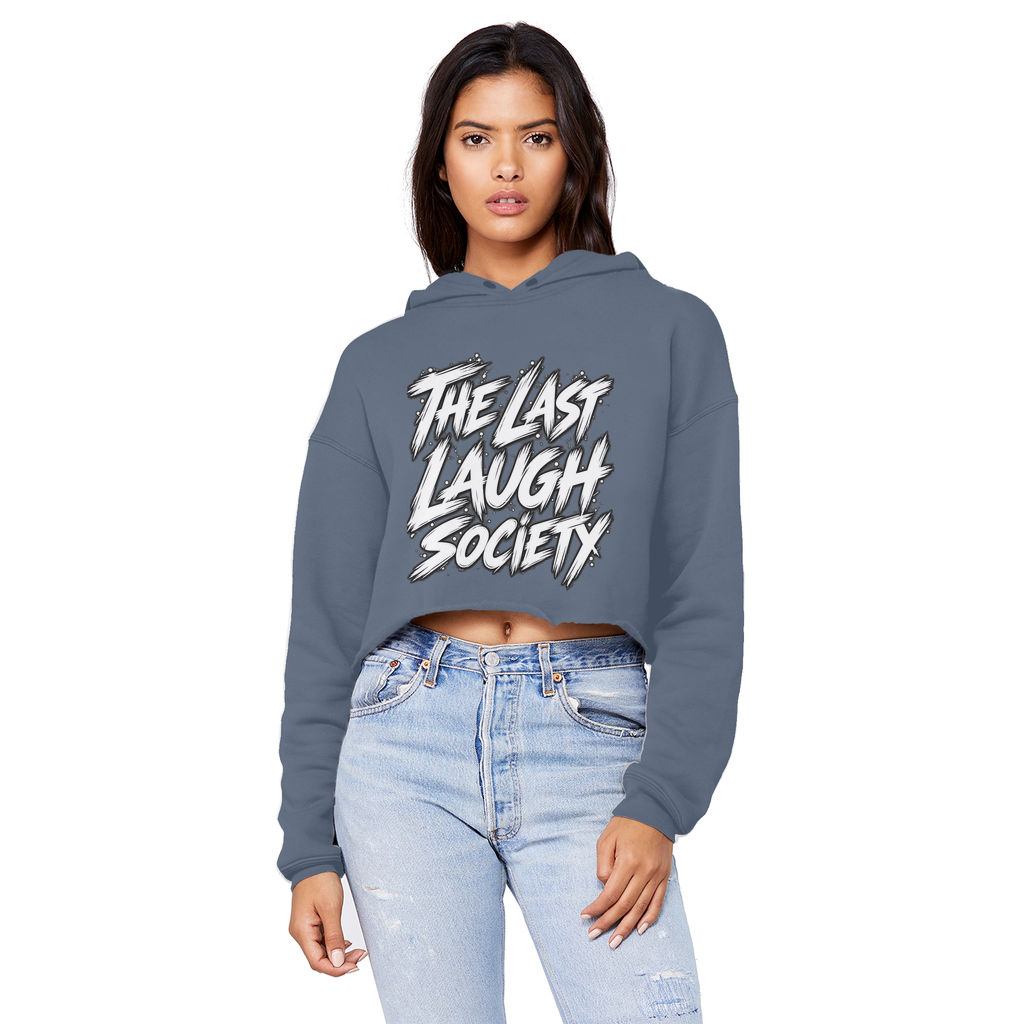 The Last Laugh Society Cropped Raw Edge Boyfriend Hoodie