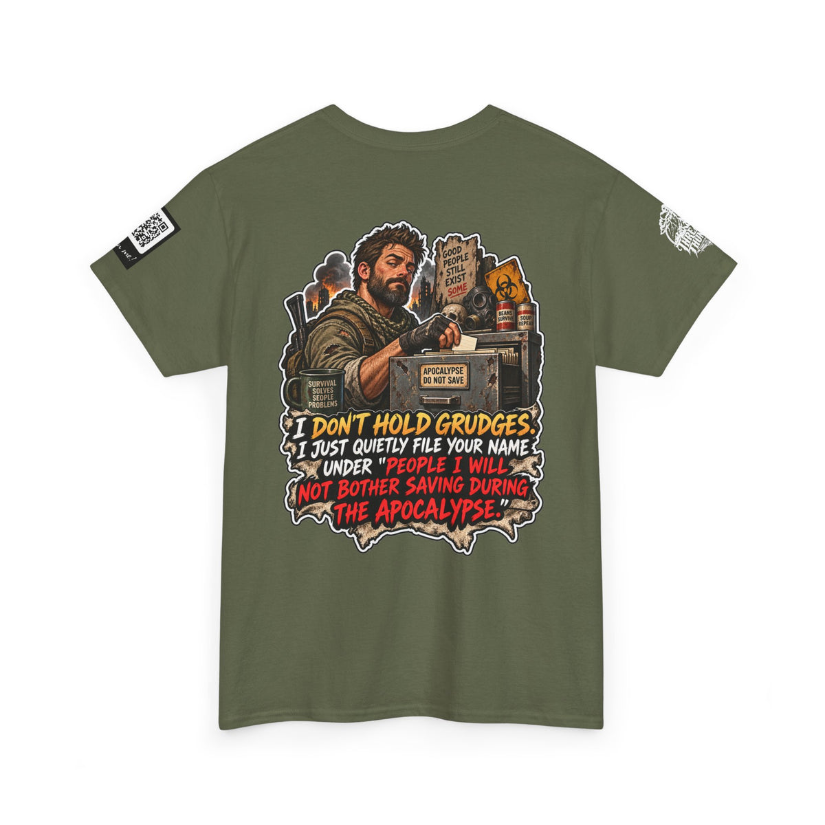 I Don’t Hold Grudges — Apocalypse Survival List Back Graphic Tee