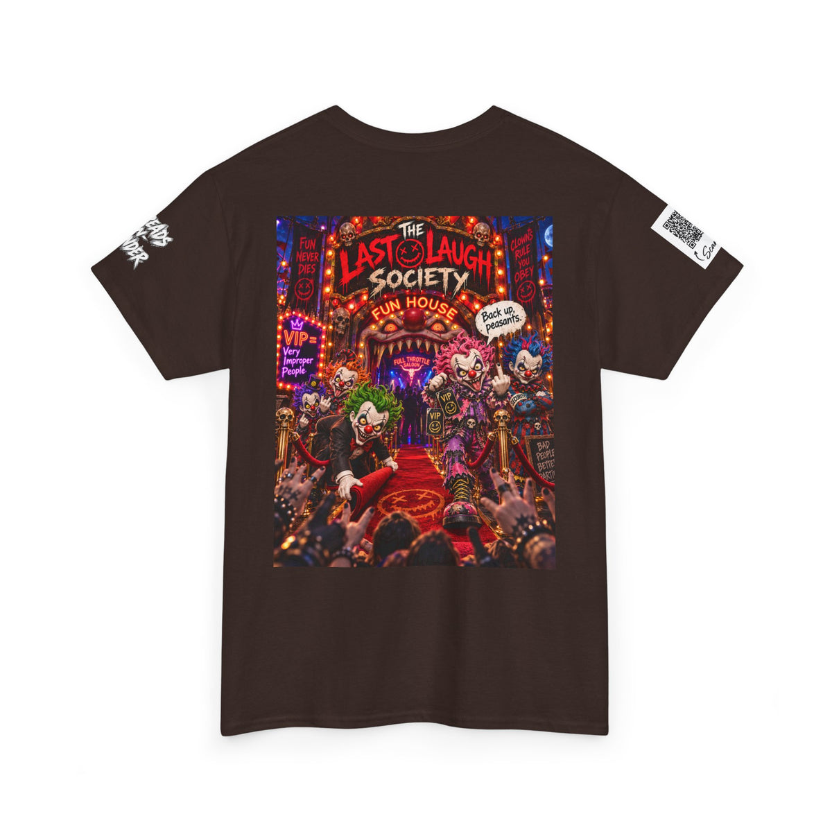 The Last Laugh Society Tee #148 — Carnival Clown Horror Graphic T-Shirt