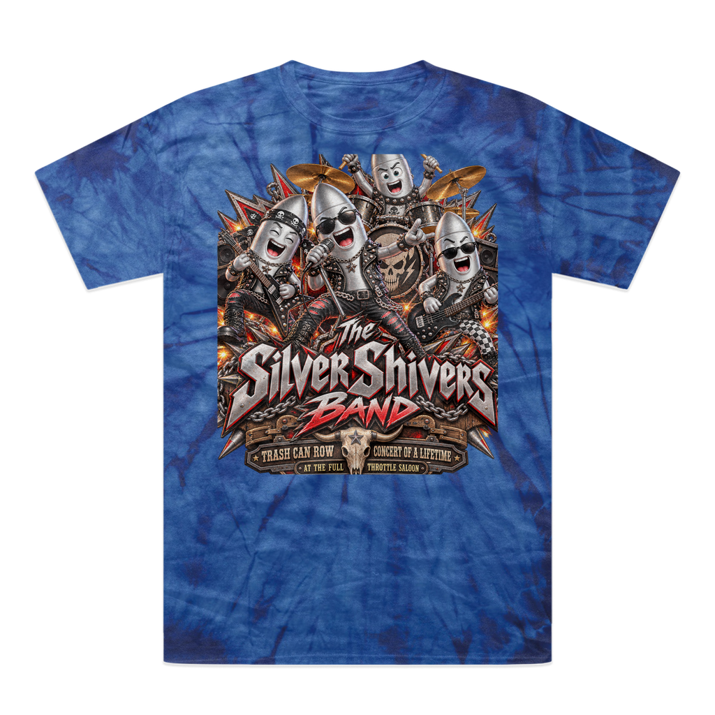The Silver Shivers Band Tonal Spider Tie-Dye T-Shirt