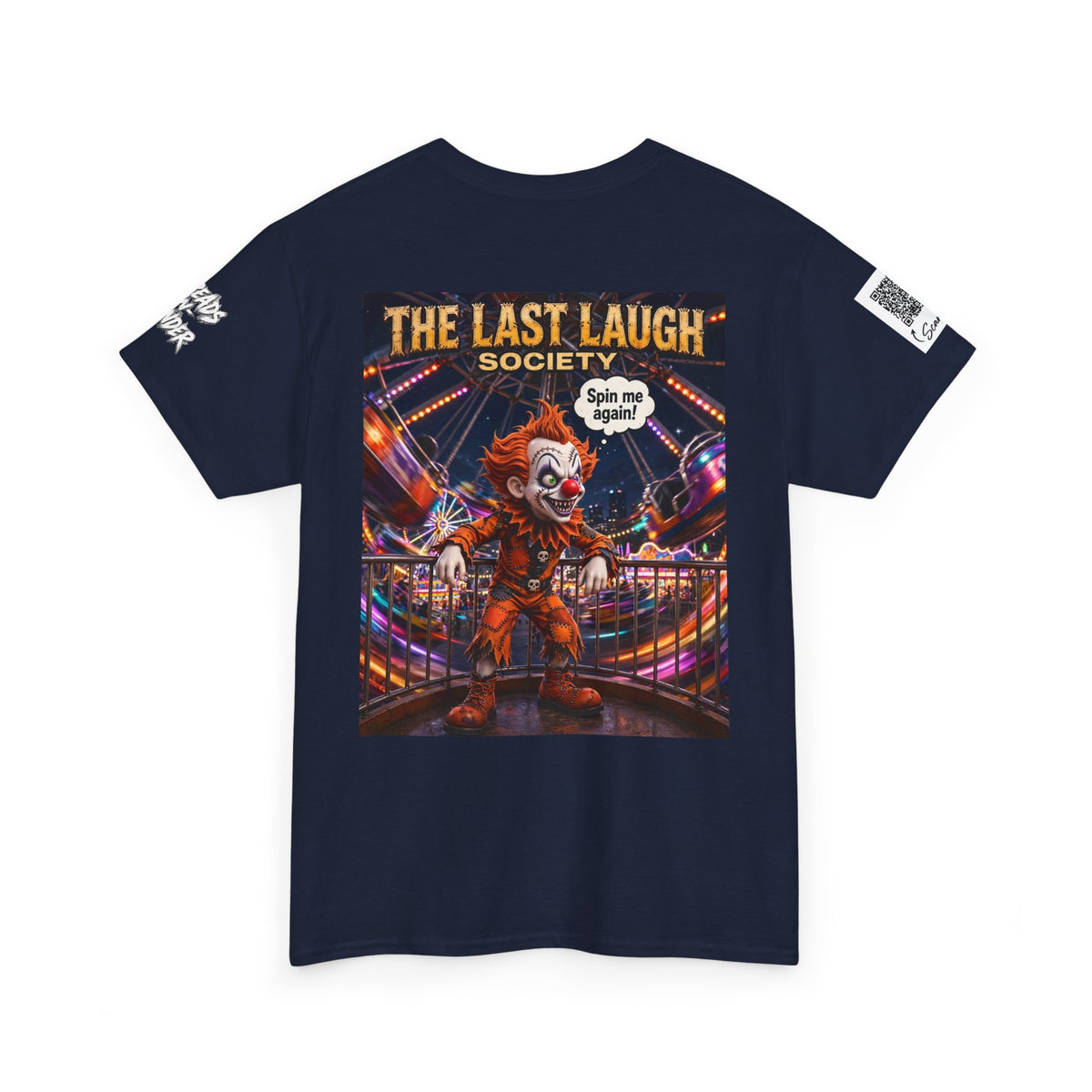 The Last Laugh Society Tee #163 — Carnival Clown Horror Graphic T-Shirt