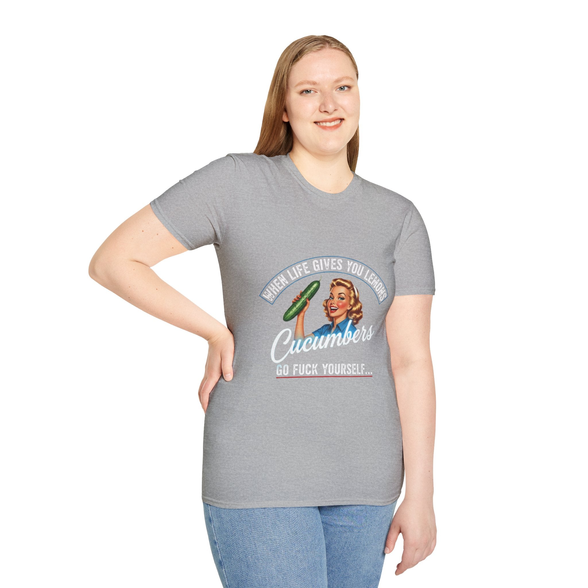 T-Shirt — "When Life Gives You Lemons... Cucumbers" Vintage Retro Graphic Tee