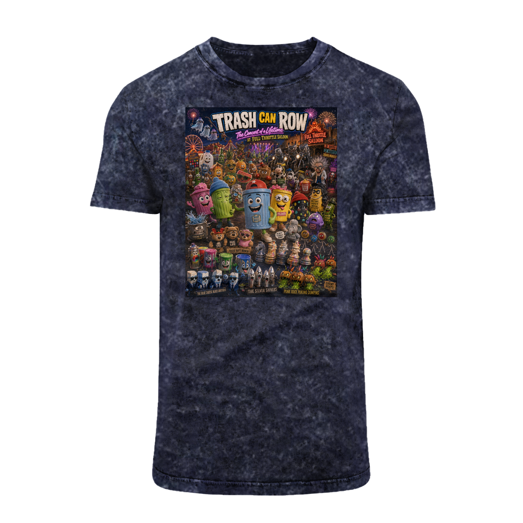 Trash Can Row CONCERT FOR A LIFETIME Acid Washed T-Shirt
