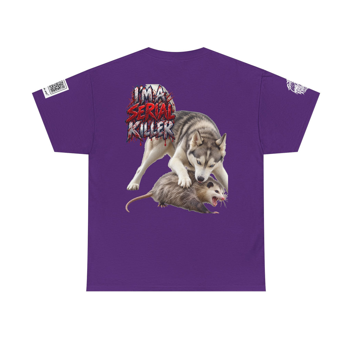 Graphic Tee — 'I'm a Serial Killer' Husky Crushing Possum Design