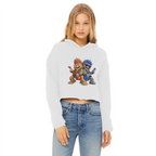 Falling Rocks COllection Ladies Cropped Raw Edge Hoodie
