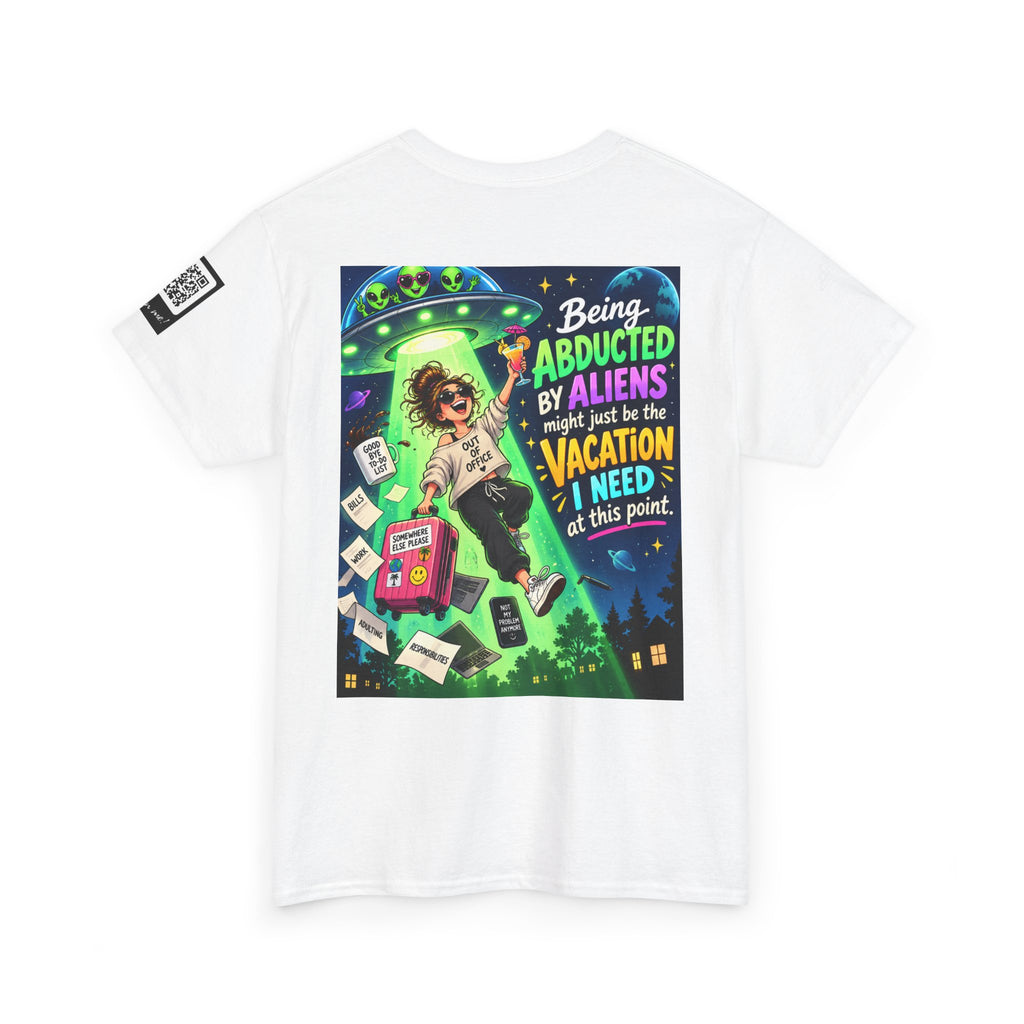 Alien Abduction Vacation — Out of Office Back Graphic Tee