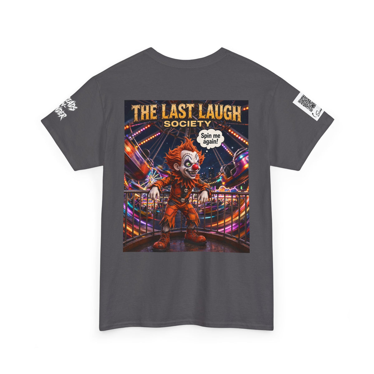The Last Laugh Society Tee #163 — Carnival Clown Horror Graphic T-Shirt
