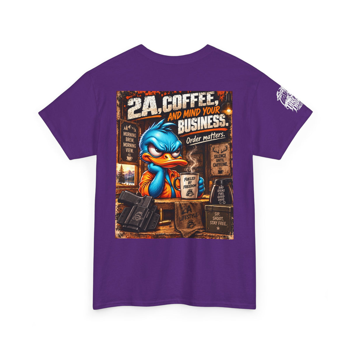 2A, Coffee, and Mind Your Business Back Graphic Tee
