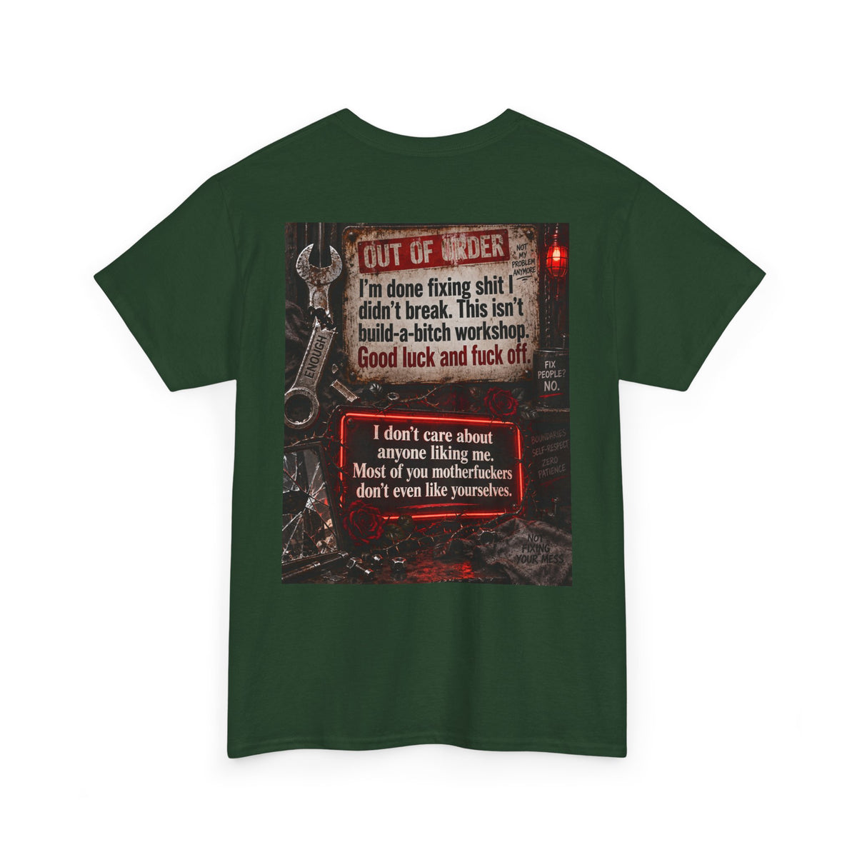 Mechanic Workshop T-Shirt — 'Out of Order' Funny Garage Repair Tee