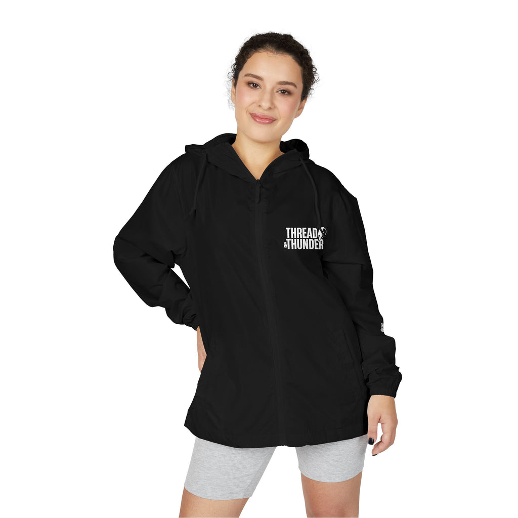 Windbreaker Jacket — '2nd Amendment: Unvaccinated Conservative' Patriotic Rifle Design
