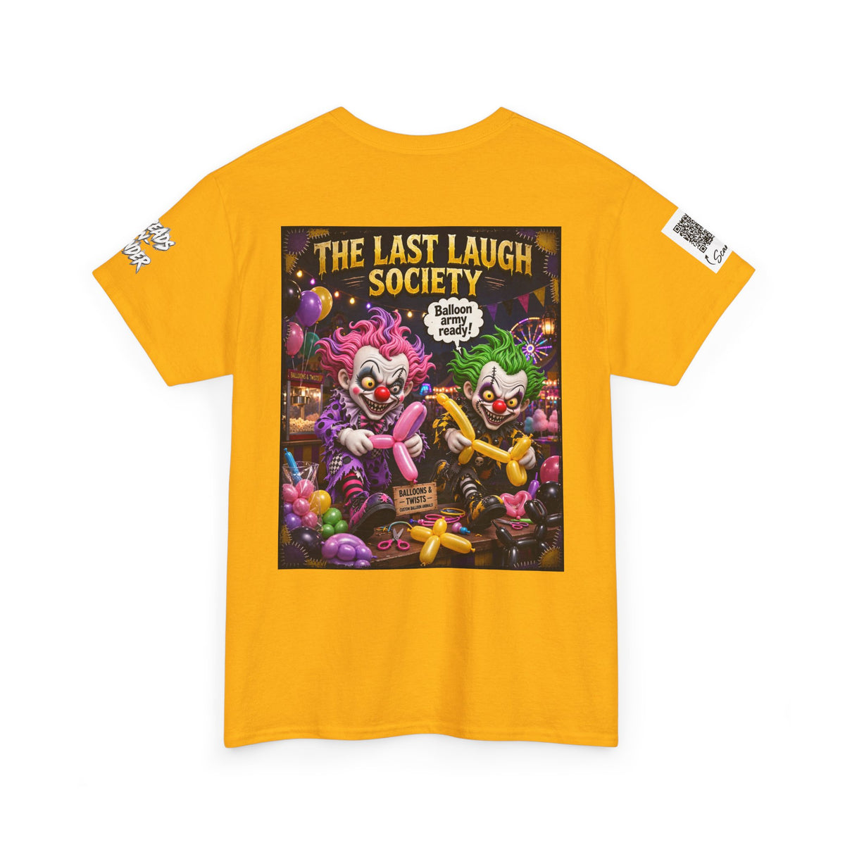 The Last Laugh Society Tee #130 — Carnival Clown Horror Graphic T-Shirt