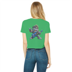 Falling Rocks COllection Classic Women's Cropped Raw Edge T-Shirt