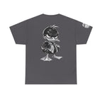 Monochrome Rebel Duck Character Back Graphic Tee