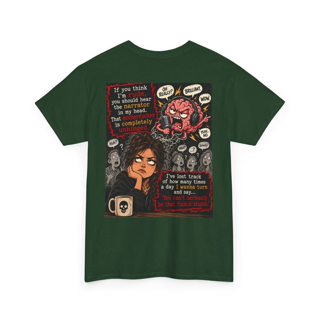 Anxious Brain Comic T‑Shirt — 'If you think I'm rude...' Mental Health Graphic Tee