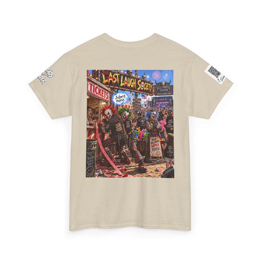 The Last Laugh Society Tee #142 — Carnival Clown Horror Graphic T-Shirt