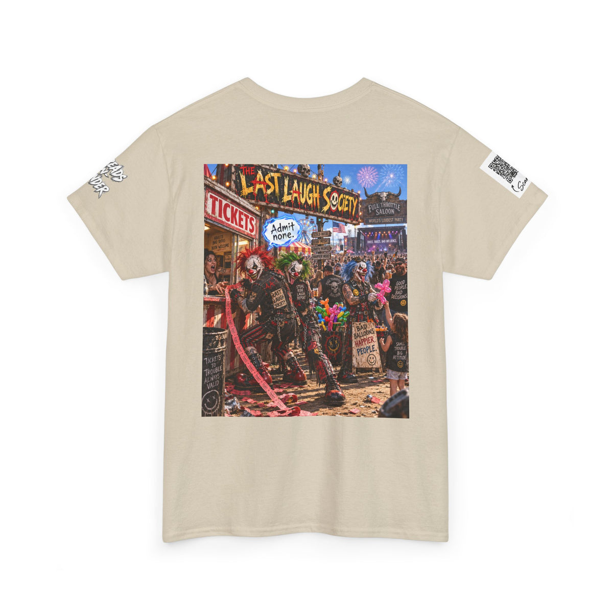 The Last Laugh Society Tee #142 — Carnival Clown Horror Graphic T-Shirt