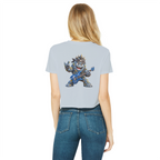 Falling Rocks COllection Classic Women's Cropped Raw Edge T-Shirt