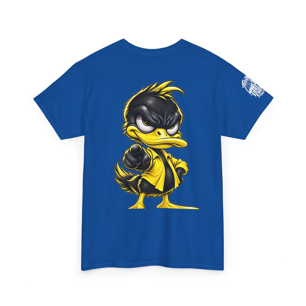 Yellow Rebel Duck Character Back Graphic Tee